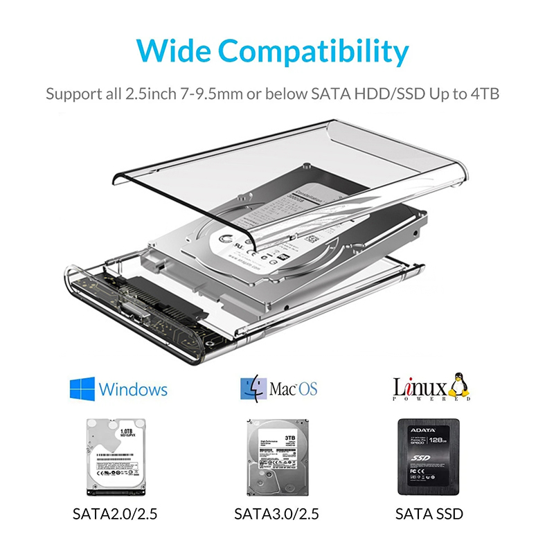 USB Type C Transparent 2.5 Inc - Laptop External Accessories ulasan dan harga