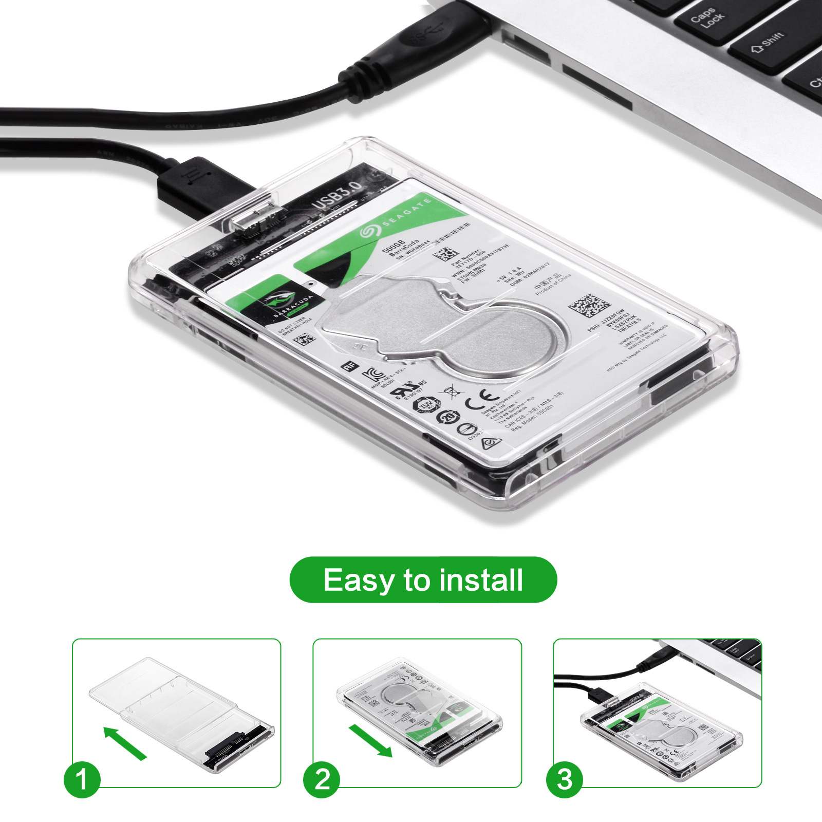USB Type C Transparent 2.5 Inc - Laptop External Accessories ulasan dan harga