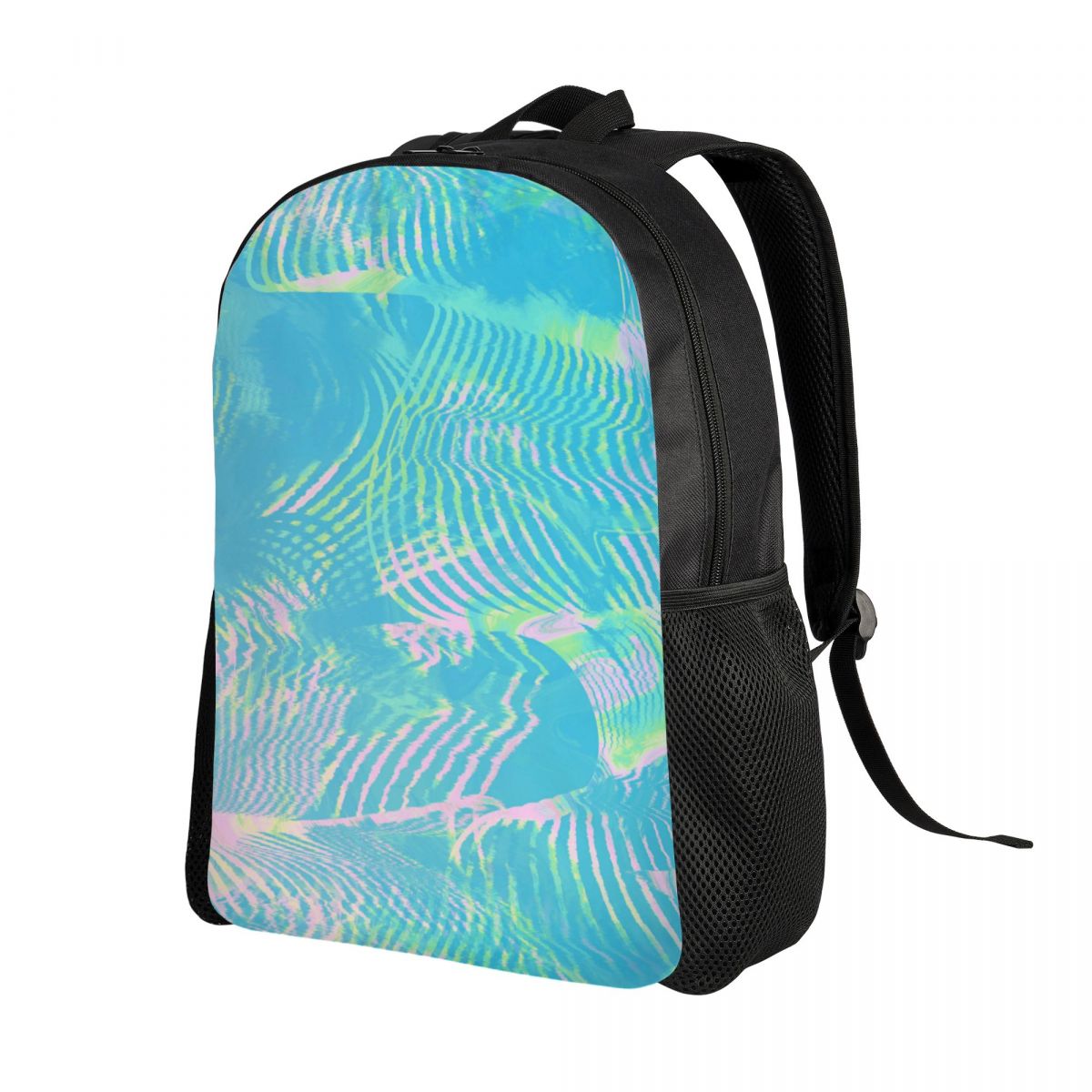 Custom Wave-green Abstract Tex - Laptop Accessories Bag For Men ulasan dan harga