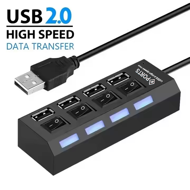 4-Ports USB 2.0 Hub Extension  - Laptop Accessories Kit ulasan dan harga