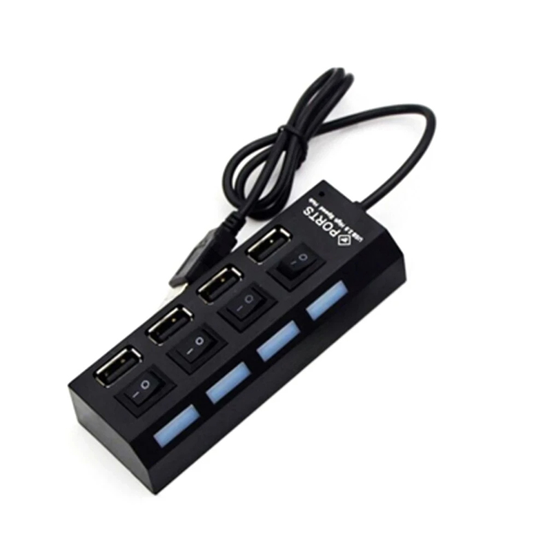 4-Ports USB 2.0 Hub Extension  - Laptop Accessories Kit ulasan dan harga