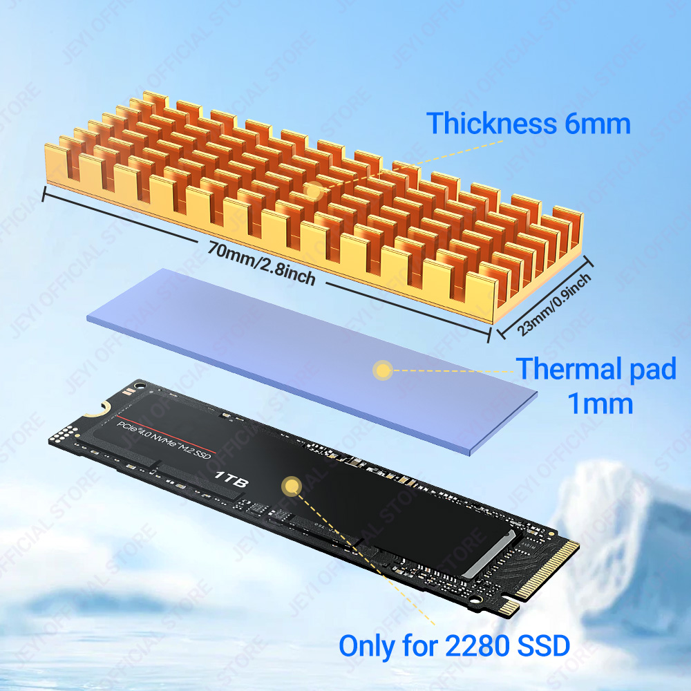 JEYI M.2 SSD Heatsink Aluminum - External Nvme Ssd ulasan dan harga