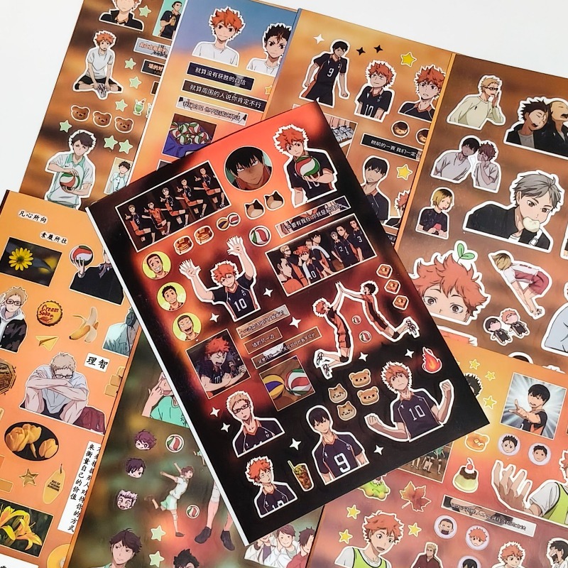 8pcs/set Haikyuu Anime Periphe - Laptop Accessories Kit ulasan dan harga