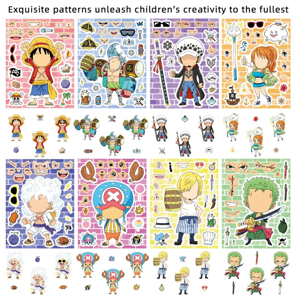 8/16/24Sheets One Piece Luffy  - Laptop Accessories Kit ulasan dan harga