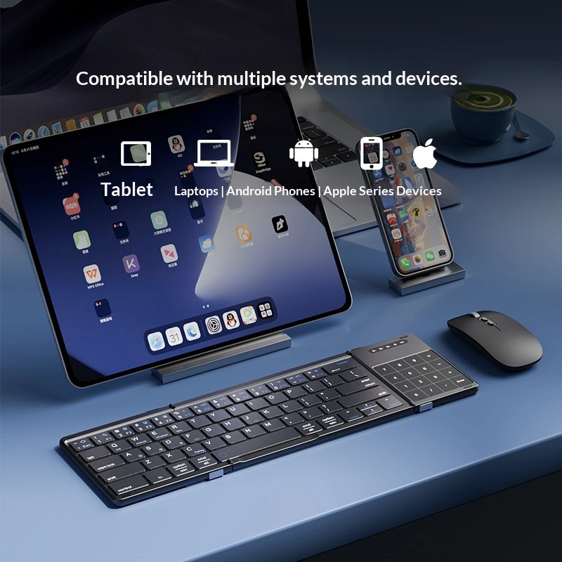 Mengzu Tri Fold Wireless Bluet - Laptop External Accessories ulasan dan harga